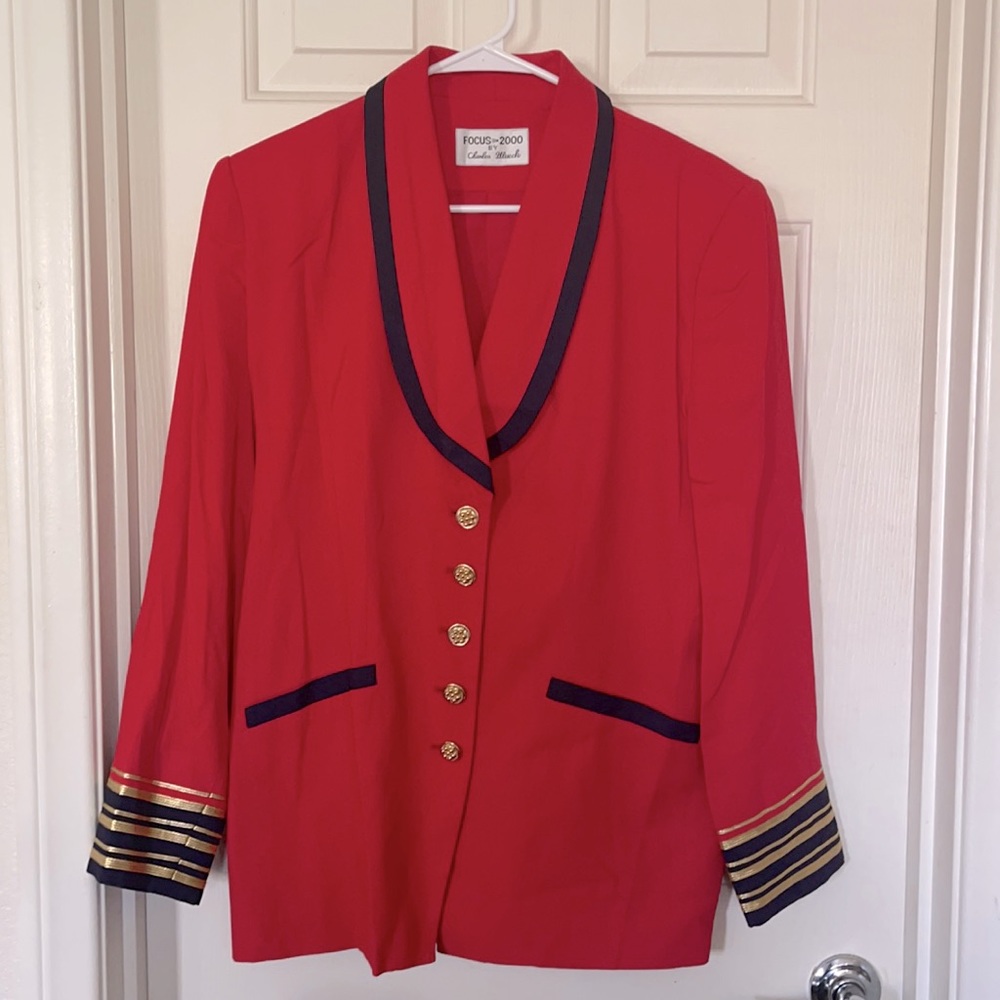 Large Vintage Red Blazer